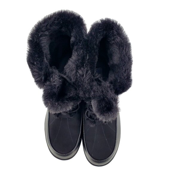 JBU 7 Boots Woman Faux Fur Winter Snow Outdoor Combat Water Resistant Shoe Jambu - Picture 16 of 16